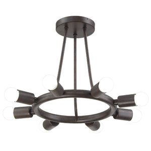Dakota 8 Light Bronze Ceiling Mount