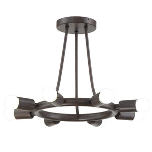 Dakota 8 Light Bronze Ceiling Mount