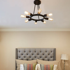 Dakota 8 Light Bronze Ceiling Mount