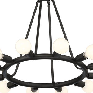 Dakota 12 Light Black Chandelier