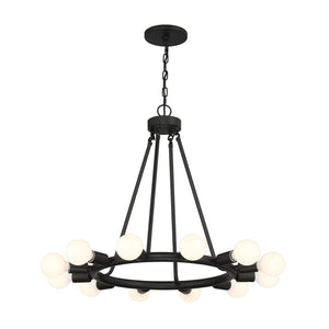 Dakota 12 Light Black Chandelier