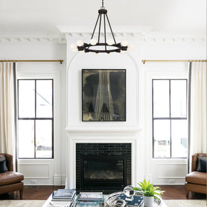 Dakota 12 Light Black Chandelier