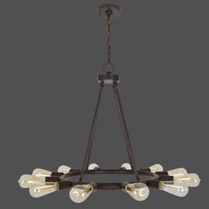 Dakota 12 Light Bronze Chandelier