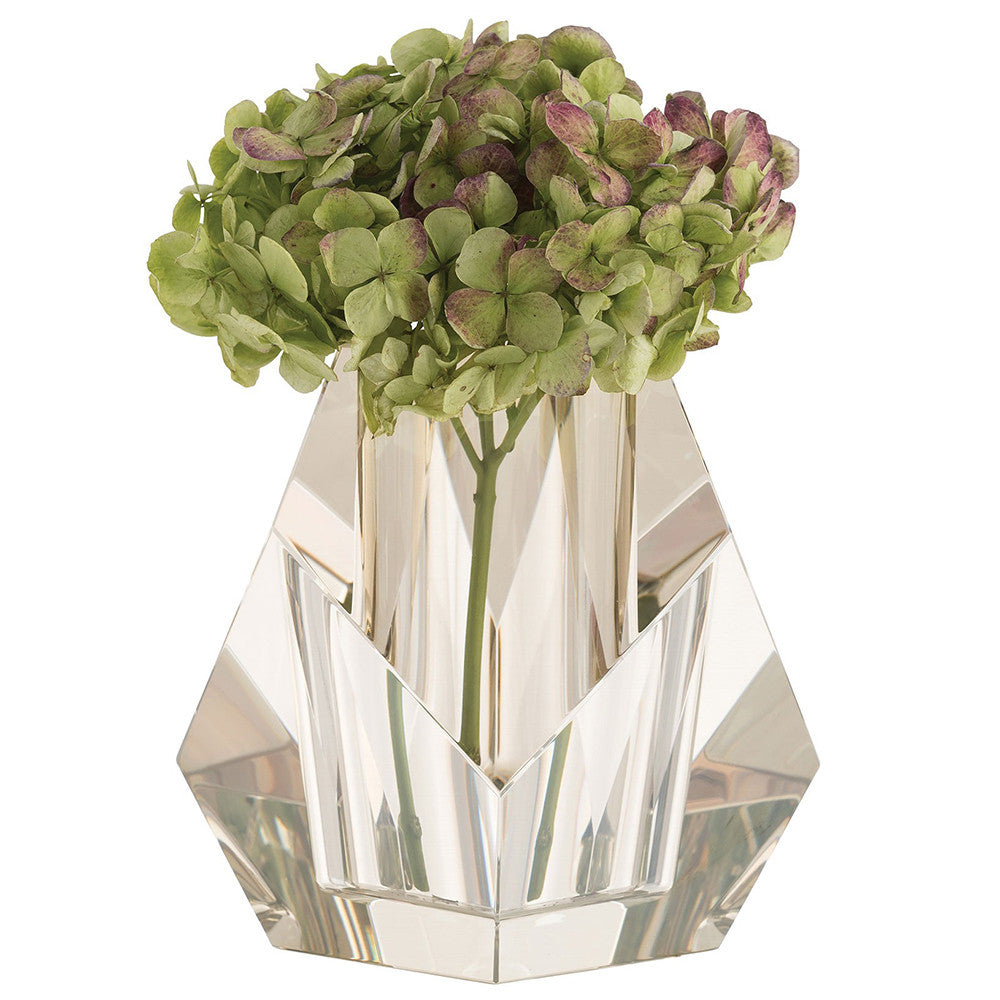 Arteriors Gemma Faceted Crystal Vase – Champagne