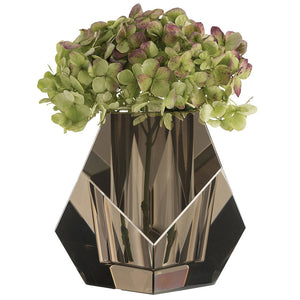 Arteriors Gemma Faceted Crystal Short Vase – Smoke