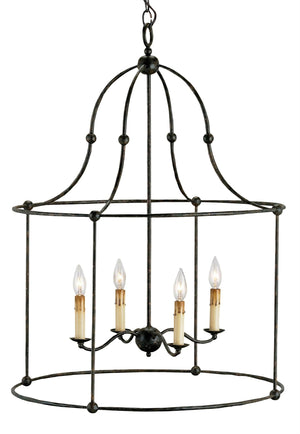 Currey and Company Fitzjames Black Large Lantern