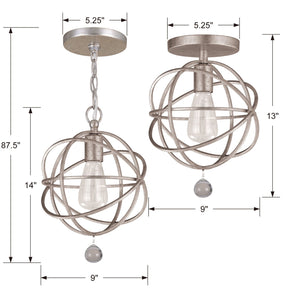 Solaris 1 Light Silver Pendant