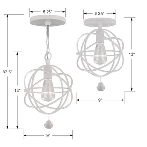 Solaris 1 Light White Pendant