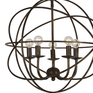 Solaris 5 Light English Bronze Mini Chandelier