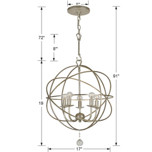Solaris 5 Light English Bronze Mini Chandelier