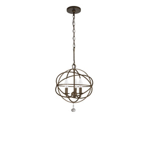 Solaris 3 Light English Bronze Mini Chandelier