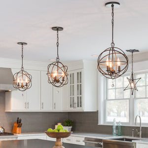 Solaris 3 Light English Bronze Mini Chandelier