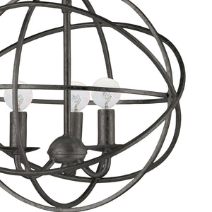 Solaris 3 Light English Bronze Mini Chandelier