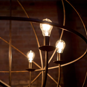 Solaris 6 Light Bronze Sphere Chandelier