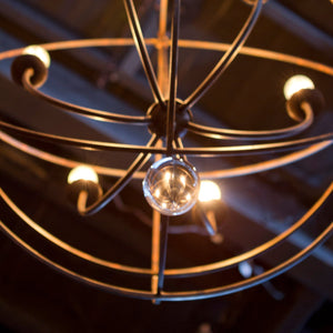 Solaris 6 Light Bronze Sphere Chandelier