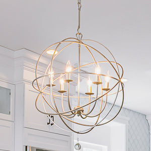 Solaris 6 Light Bronze Sphere Chandelier