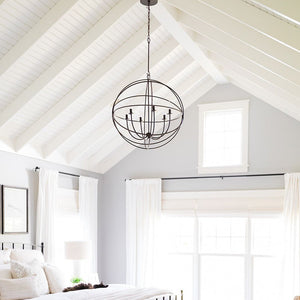 Solaris 6 Light Bronze Sphere Chandelier