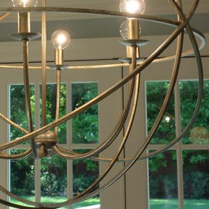 Solaris 6 Light Bronze Sphere Chandelier