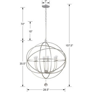 Solaris 6 Light Bronze Sphere Chandelier
