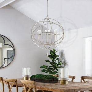 Solaris 6 Light Bronze Sphere Chandelier