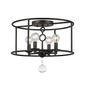Cameron 4 Light Bronze Semi-Flush