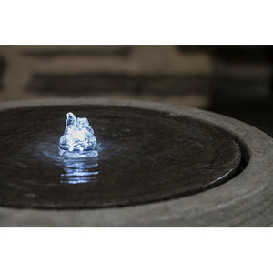 Large Round Textured Fountain - Stone Grey