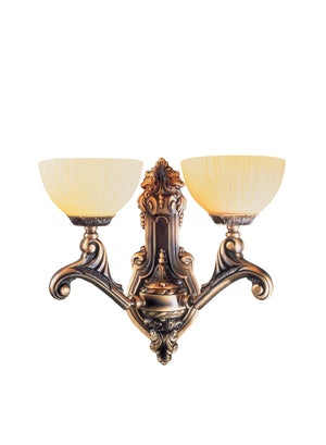 Natural Alabaster 2 Light Bronze Sconce