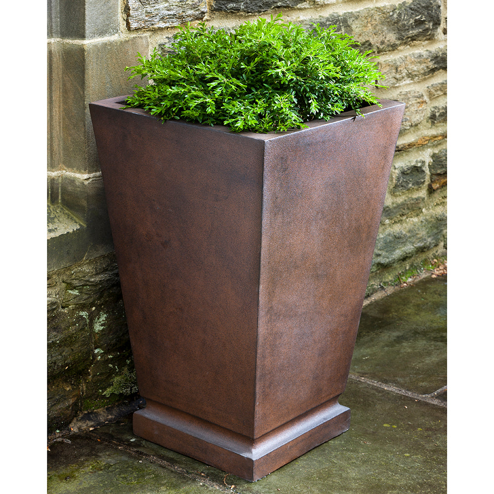 Square Tapered Indoor/Outdoor Planter - Rust
