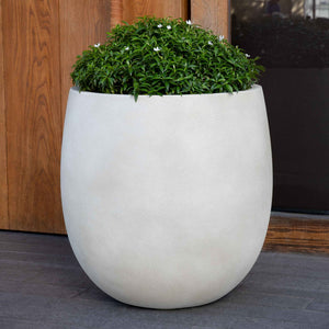 Ivory Lite Fiber Clay Bullet Planter - Available in 3 Sizes