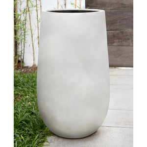 Ivory Lite Tall Fiber Clay Planter - Large