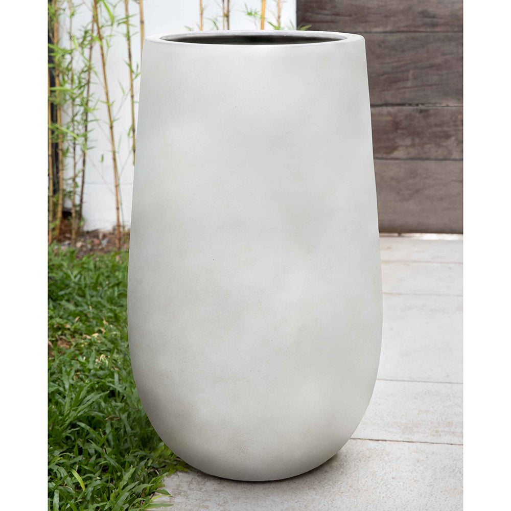 Ivory Lite Tall Fiber Clay Planter - Medium