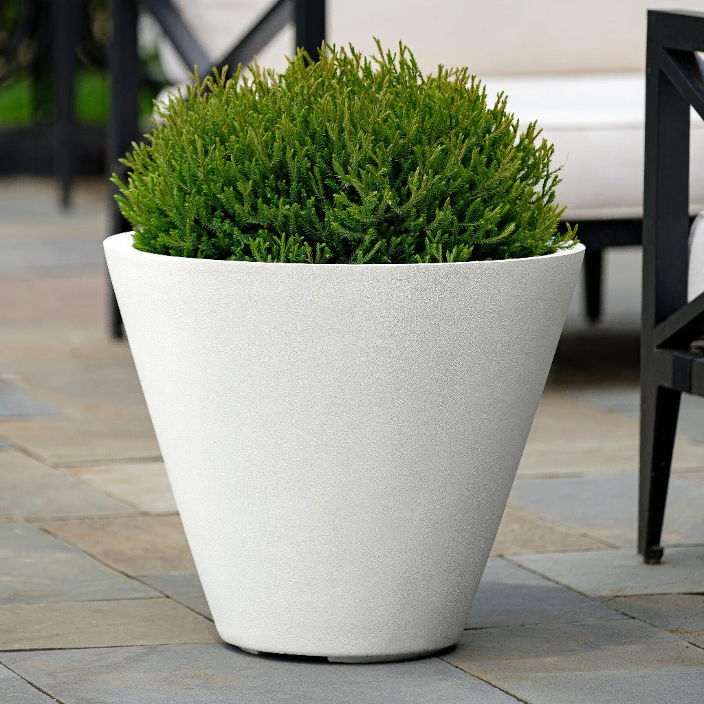 Extra Large Tall Cone Planter - Chalk Lite
