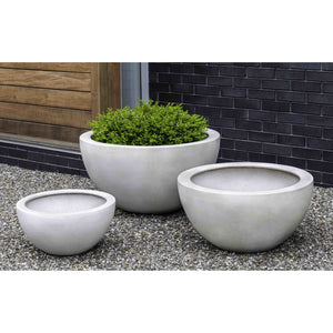 Ivory Lite Fiber Clay Bowl Planter - Available in 3 Sizes