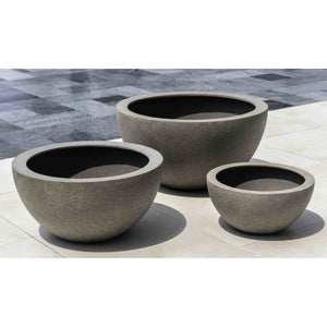 Riverstone Premium Lite Fiber Clay Bowl Planter - Available in 3 Sizes