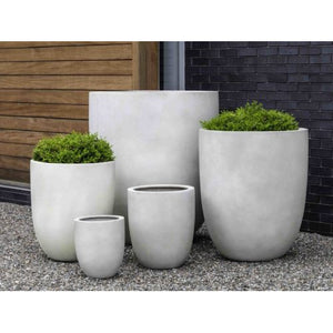 Ivory Lite Fiber Clay Bullet Planter - Available in 5 Sizes