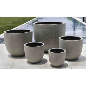 Riverstone Premium Lite Fiber Clay Low Bullet Planter - Available in 5 Sizes