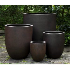 Rust Lite Fiber Clay Bullet Planter - Available in 5 Sizes