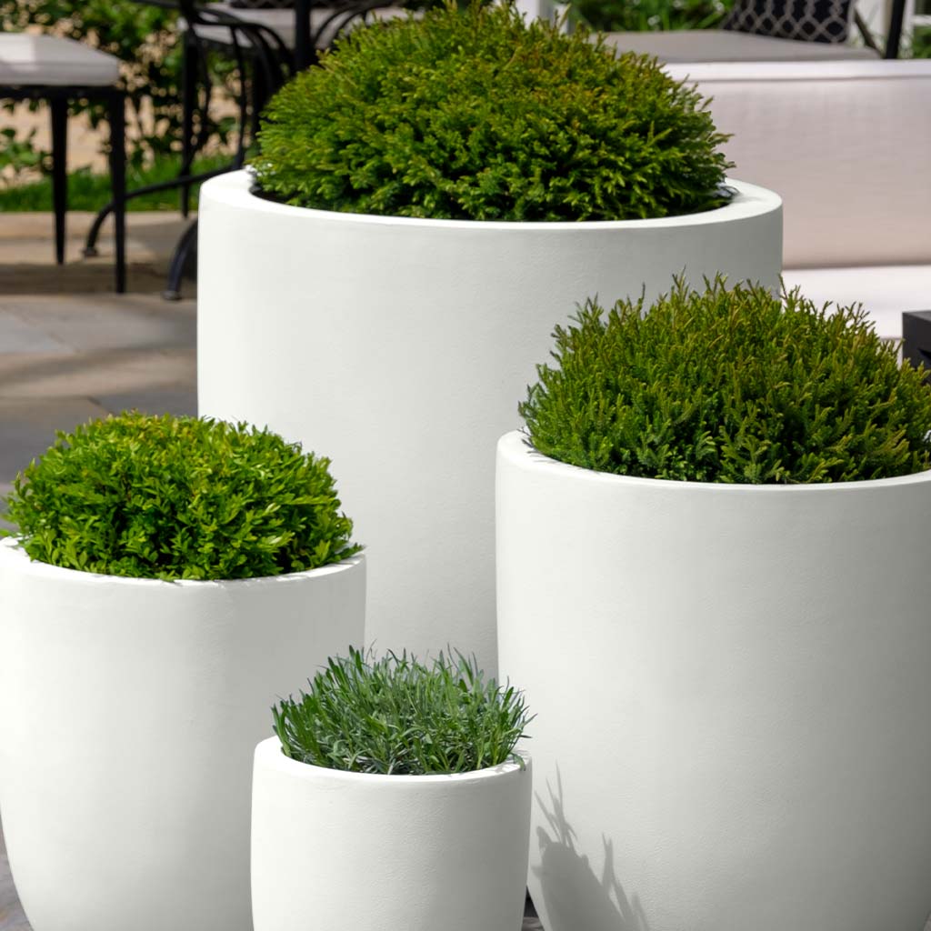 large white planter pot Large Bullet Planter - Chalk Lite