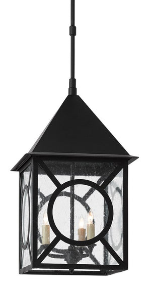 Currey and Company Ripley Large Outdoor Lantern - Midnight
