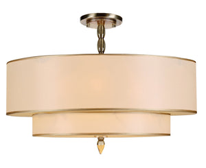 Luxo 5 Light Brass Semi-Flush