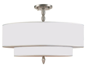 Luxo 5 Light Satin Nickel Semi-Flush