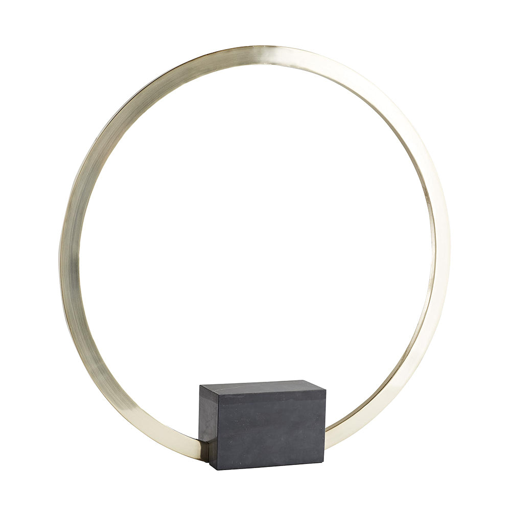 Arteriors Michelle Small Halo Sculpture with Black Marble Base