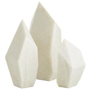 Arteriors Nerine Faux Marble Geometric Sculptures – Set of 3