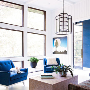 Brian Patrick Flynn for Crystorama Hulton 6 Light Matte Black Chandelier