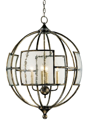 Currey and Company Broxton Bronze Orb Chandelier