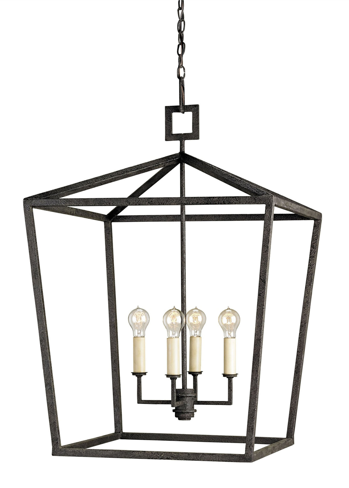 Currey and Company Denison Black Large Lantern
