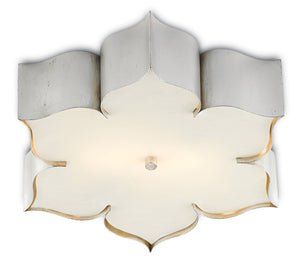 Currey and Company Grand Lotus Silver Flush Mount