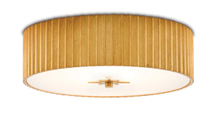 Currey and Company Caravel Flush Mount - Gold Leaf/Frosted Glass