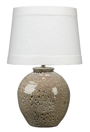 Vagabond Table Lamp in Brown Reactive Glaze Ceramic