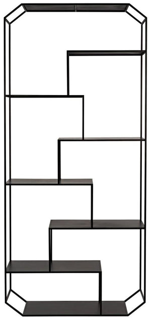 Marquise Bookcase  Black Metal